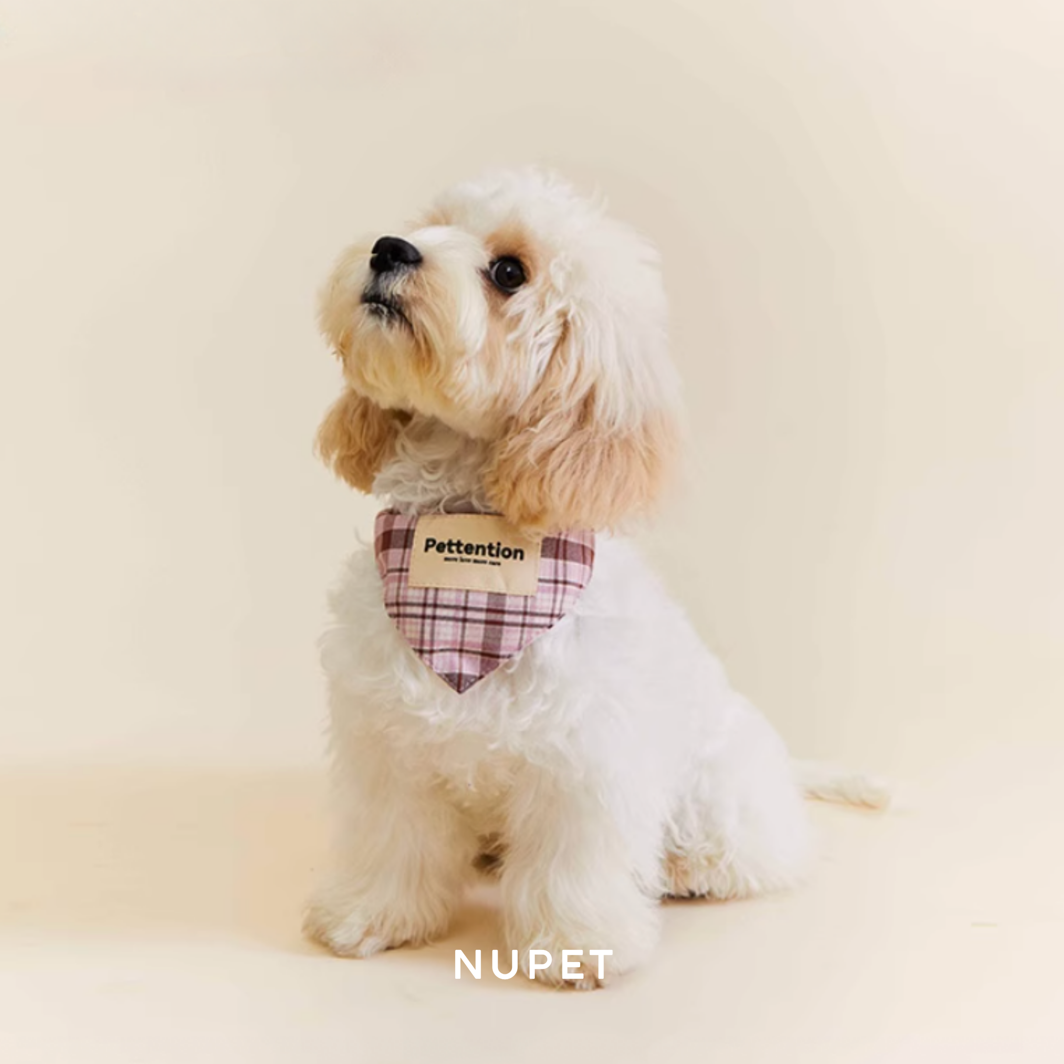 チェックペットバンダナ