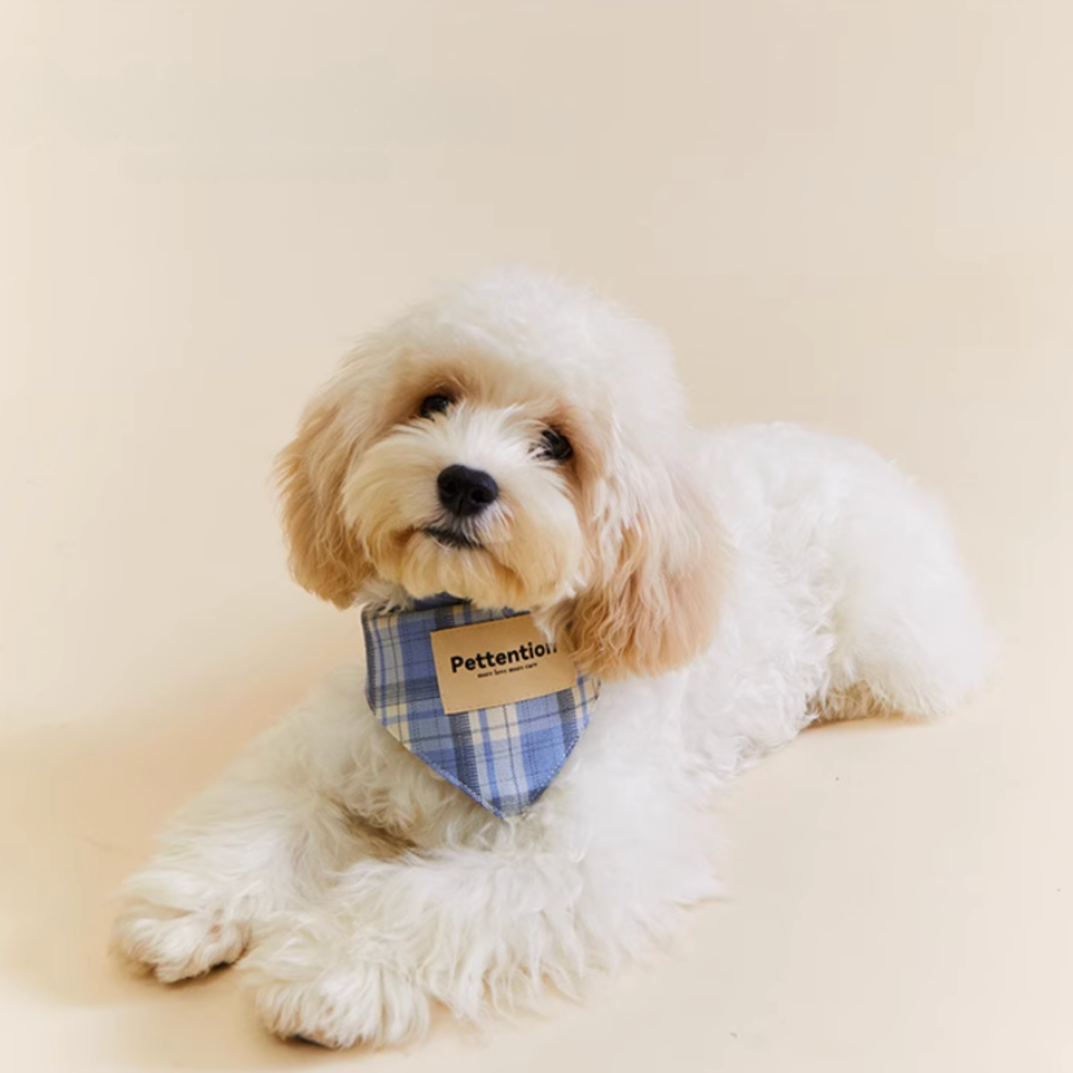 チェックペットバンダナ