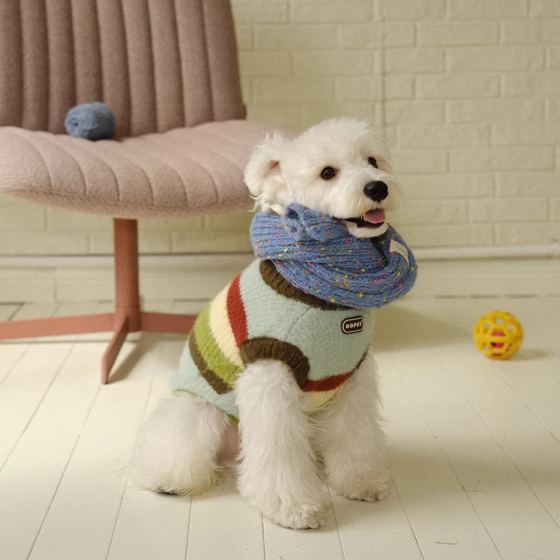 クラシックカラーニットトップス