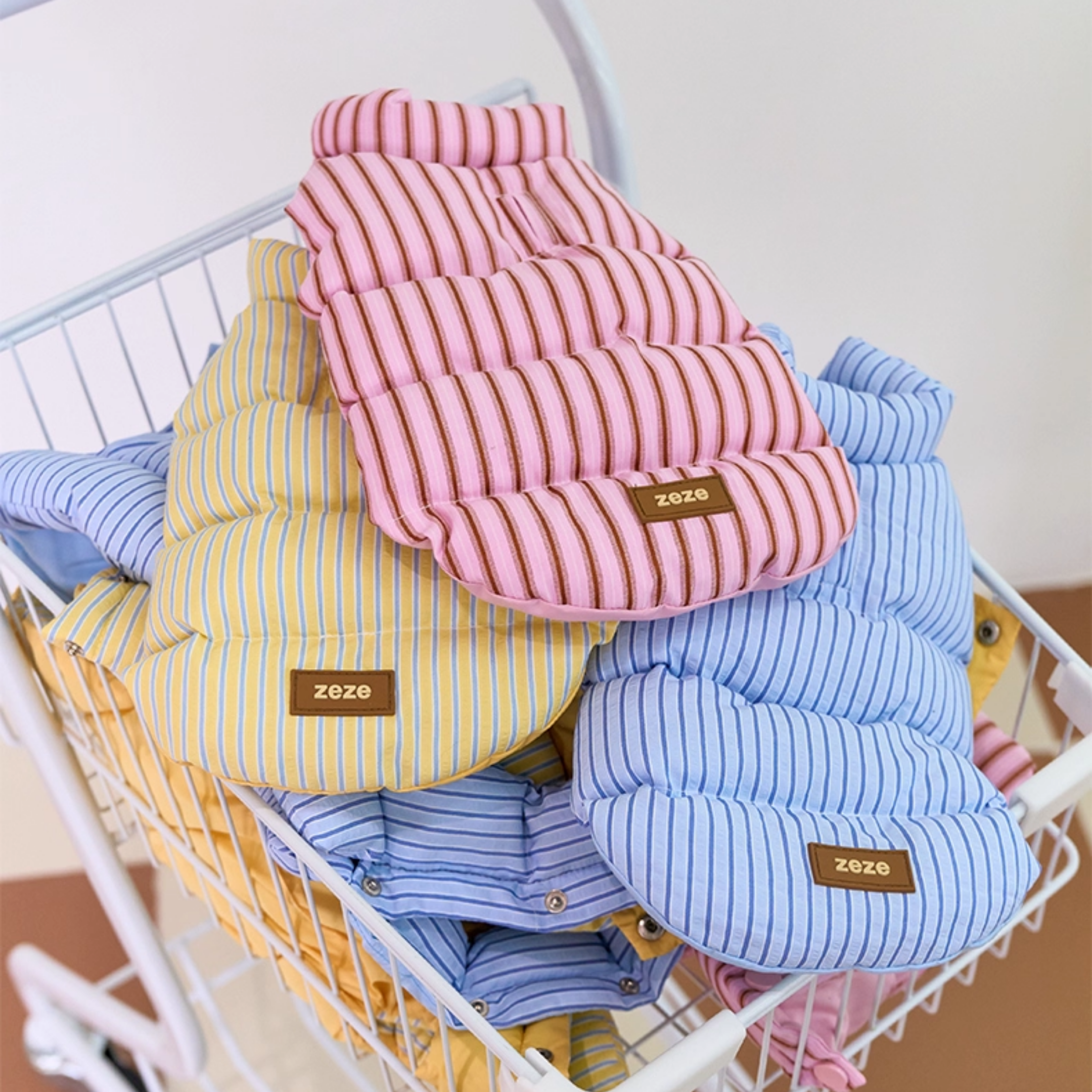 ストライプパフアウター